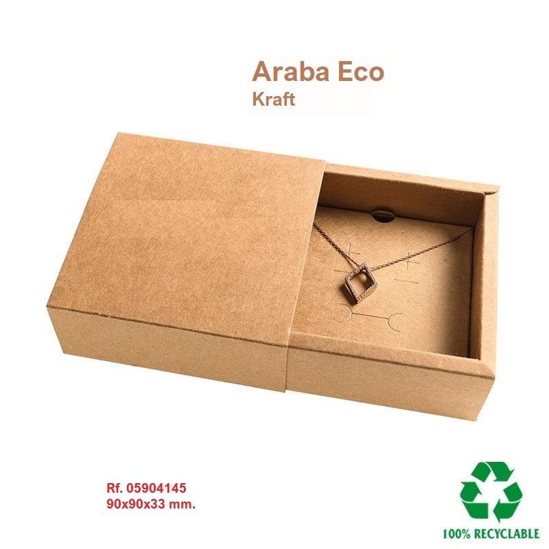 ARABA Kraft Box (eco) set-chain/hang. 90x90x33mm.
